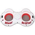 Pittman Outdoors River Drifter Inflatable Water Float Tube With Ice Chest Cooler, 2 Person