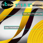 Teceum 1 Inch Webbing - Honey Yellow - 10 Yards - 1    Webbing For Climbing Outdoors Indoors Crafting Diy Nw