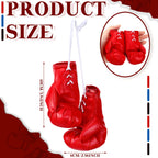 Batiyeer 24 Pcs Mini Boxing Gloves For Car Mirror Hanging Miniature Punching Gloves Pendant Boxing Christmas Ornament Miniature
