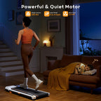 Hitgo Under Desk Treadmill - 2 In 1 Walking & Jogging Pad, Portable With Remote Control & App, 2.5Hp Compact Walking Pad For Hom