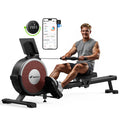 MERACH Rowing Machine with 15.6 HD Rotating Screen, Magnetic Rowing Machines for Home, 16 Levels Rower Machine of Quiet Resistan