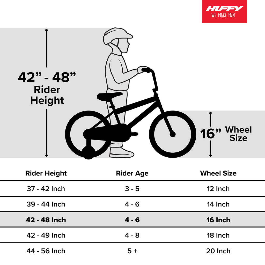Huffy Disney Frozen 2 16'' Girls' Bike, Ideal For Ages 4-6 Years Old, Removable Training Wheels, Whimsical Wintry Graphics, Stur