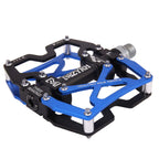 Mzyrh Mountain Bike Pedals, Ultra Strong Colorful Cnc Machined 916 Cycling Sealed 3 Bearing Pedals (Blue Black Black)