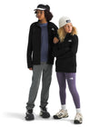The North Face Teen Hike Midlayer Full Zip Jacket - Lightweight Outerwear for Boys & Girls, Secure-Zip Chest Pocket, TNF Black, 