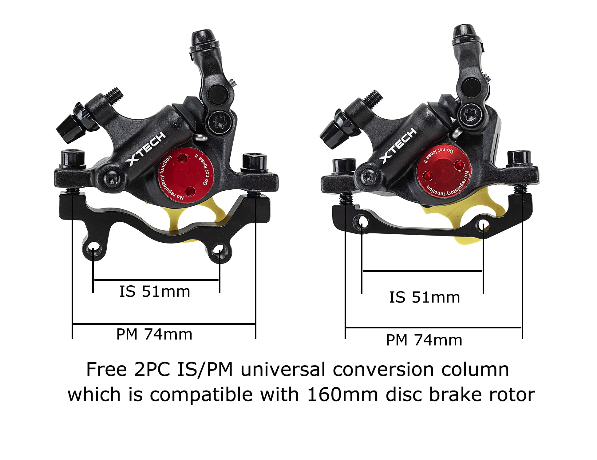 Bucklos Zoom Hb-100 Mtb Line Pulling Hydraulic Disc Brake Calipers Front + Rear, Aluminum Alloy Mountain Bike Hydraulic Disc Bra