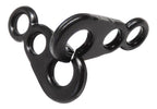 Brummel Hooks - Sister Clips Stainless Steel For 1/8 Inch To 1/4 Inch Cord. (Blackened Stainless Steel, 5 Pair Pack)