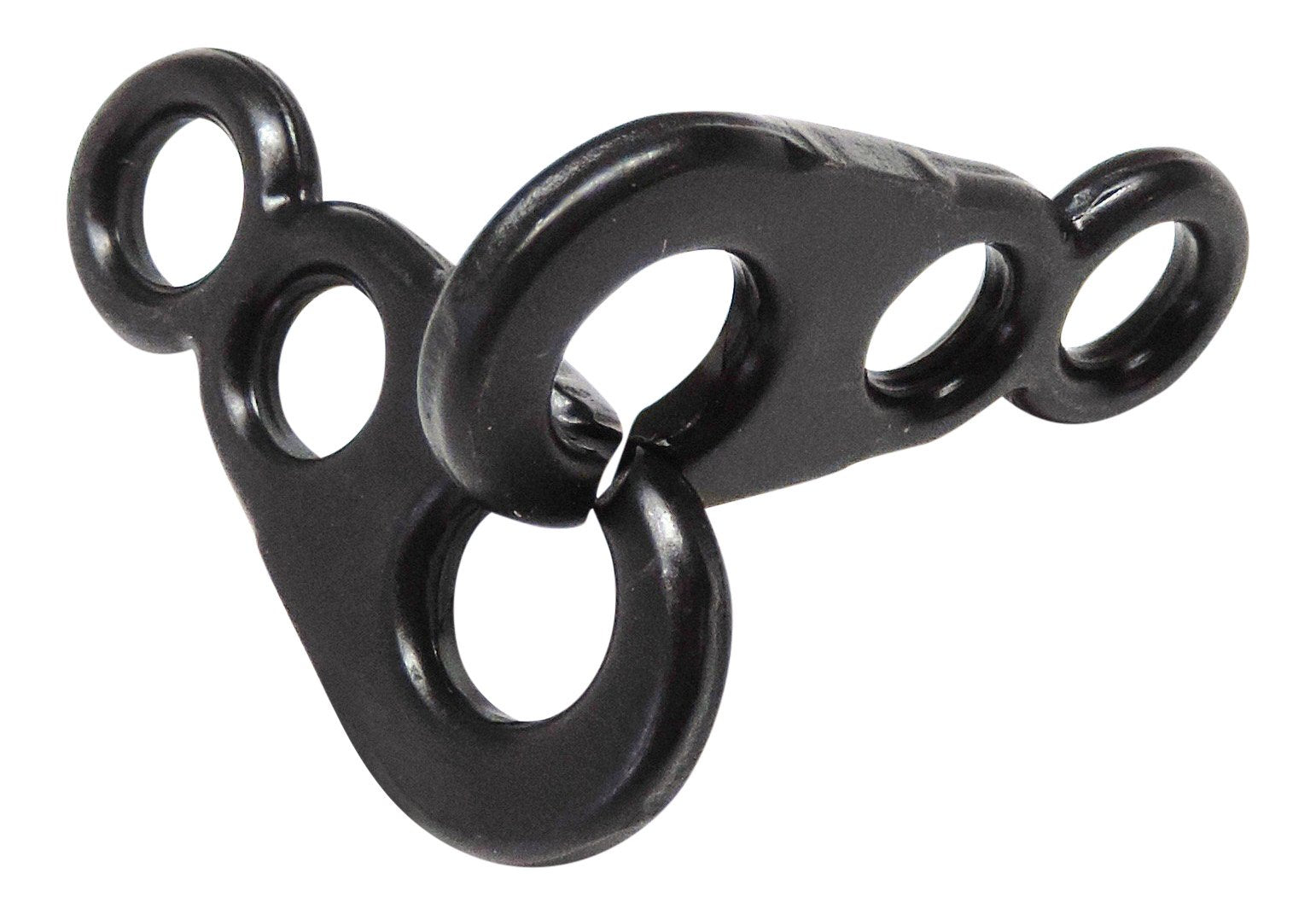 Brummel Hooks - Sister Clips Stainless Steel For 1/8 Inch To 1/4 Inch Cord. (Blackened Stainless Steel, 5 Pair Pack)