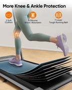 Acezoe 2-in-1 Foldable Treadmill with 3-Level 10% Incline, Walking Pad for Home Small Office, Compact Portable Under Desk Treadm