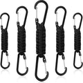 Ferraycle 5 Pieces Paracord Keychain Braided Paracord Lanyard Clips For Camping Hiking Clip Water Bottle Keys Backpack Tools (Bl