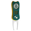 Team Golf Ncaa Colorado State Rams Retractable Divot Tool With Double-Sided Magnetic Ball Marker, Features Patented Single Prong