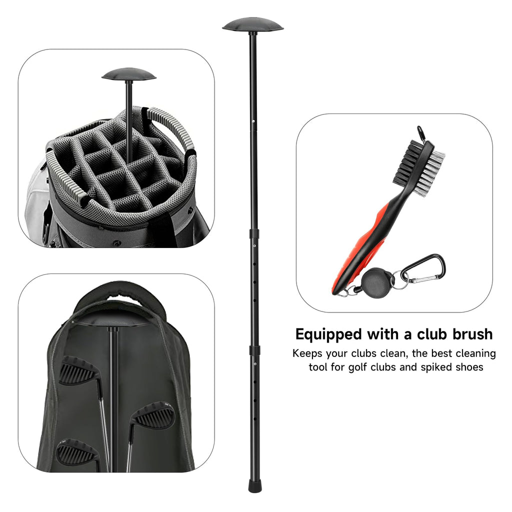 Komclub 2Pcs Golf Travel Bag Support System Sturdy Aluminum Alloy Rod Golf Support Stick Protector Travel Protection Excellent D