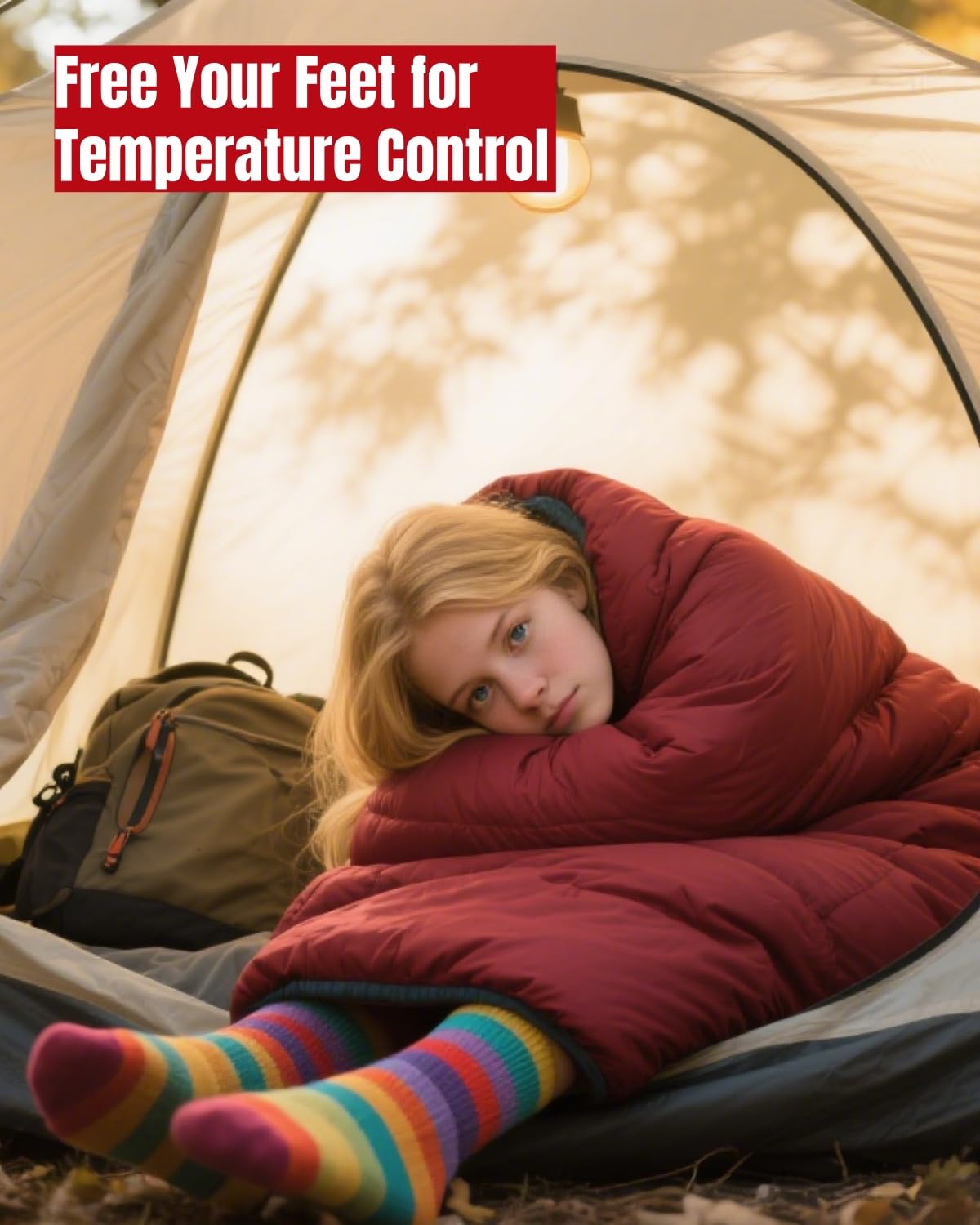 Etglcozy Sleeping Bag For Adults Cold Weather & Warm, Lightweight Backpacking Camping Hiking Essentials Gear For Kids 10-12 Girl