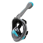 Seavenger Nautilus Full Face Snorkel Mask With New Breathing System (Blue Gray, L/Xl)