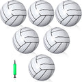 Zhanmai 6 Pack Inflatable Volleyball 16 Inch Blow up Beach Ball Large Sport Pool Ball with Pump for Adults Teens Gift Summer Out