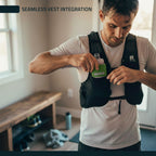 FITLY Soft Flask - (300 ml) - Shrink As You Drink Pocket Soft Water Bottle for Hydration Pack/Running Vest - Folding Water Bottl