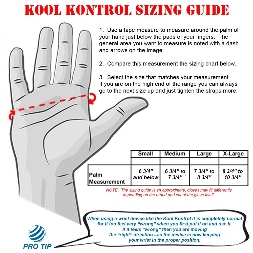 Bowlingball.Com Kool Kontrol Bowling Wrist Positioner (X-Large, Right)