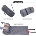 Redcamp Large Waterproof Stadium Blanket For Cold Weather, Soft Warm Fleece Camping Blanket Windproof For Outdoor Sports, Blue/R