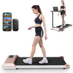 Deerrun Walking Pad, 2025 Smart Under Desk Treadmill, Treadmills For Home/Office, 2 In 1 Walk Pad Treadmill With Led Dispaly & R