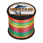 Hercules Braided Fishing Line 1500M 1640Yds 10Lbs-200Lbs Pe Superline 8 Strands (Multicolor 15Lb/6.8Kg 0.16Mm)