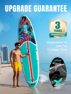 Niphean Paddle Board with Seat, 106 Paddleboard Inflatable Paddle Board with Seat Anti-Slip EVA Deck, Inflatable Paddle Boards f