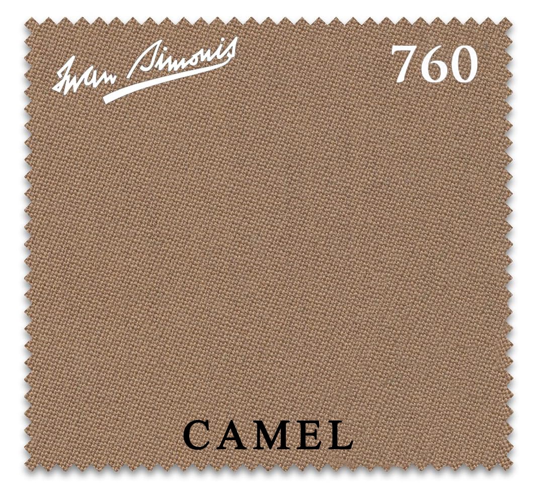 Simonis 760 Billiard Pool Table Cloth - Pre-Cut Rails - Authorized Dealer (Camel, 7 ft)