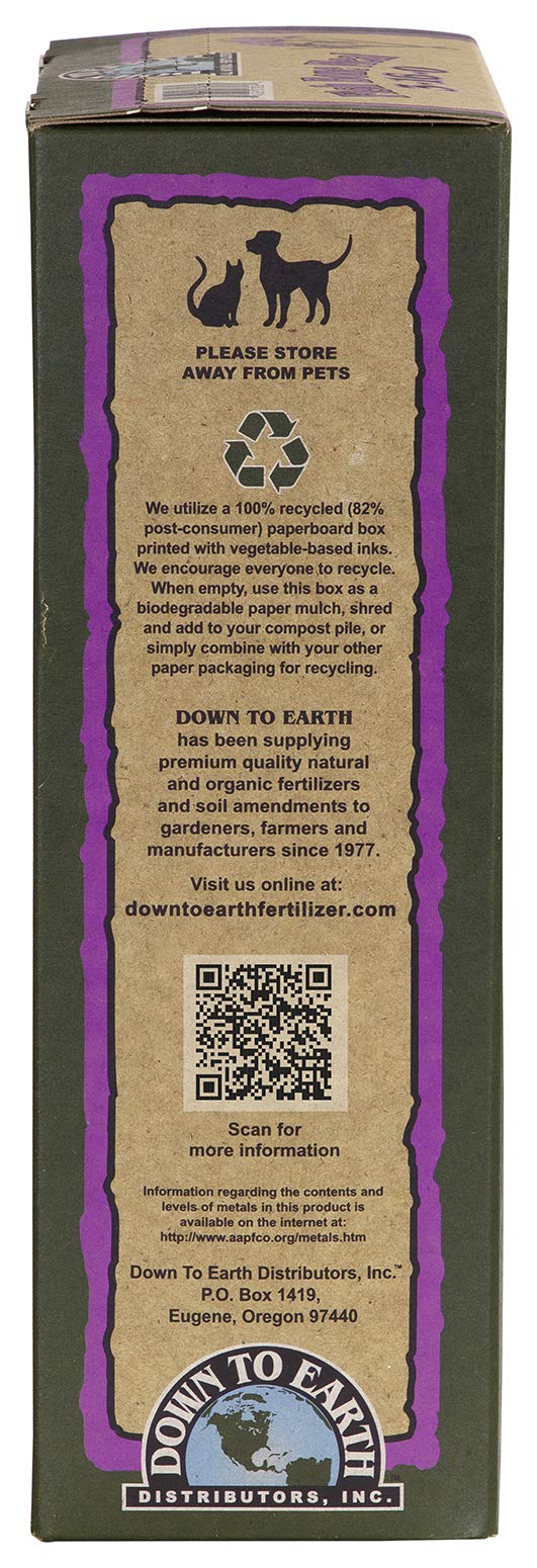 Down To Earth Organic Fish Bone Meal Fertilizer Mix 4-12-0, 5 Lb