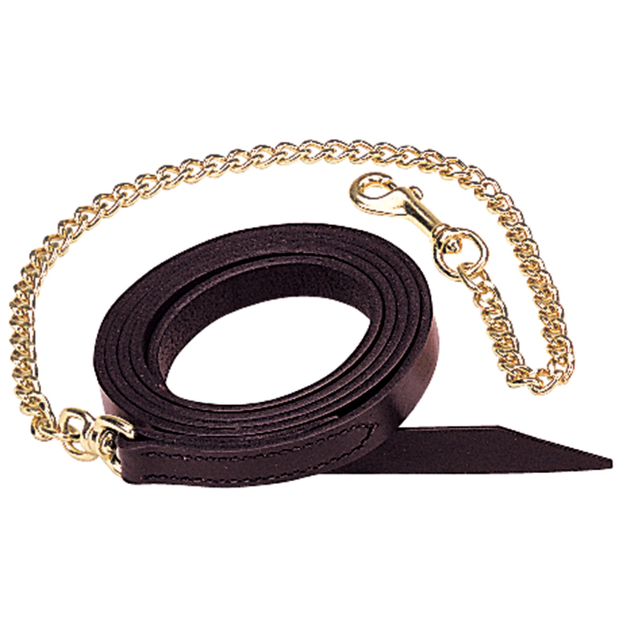 Weaver Leather Single-Ply Horse Lead with Chain , Mahogany, 7'