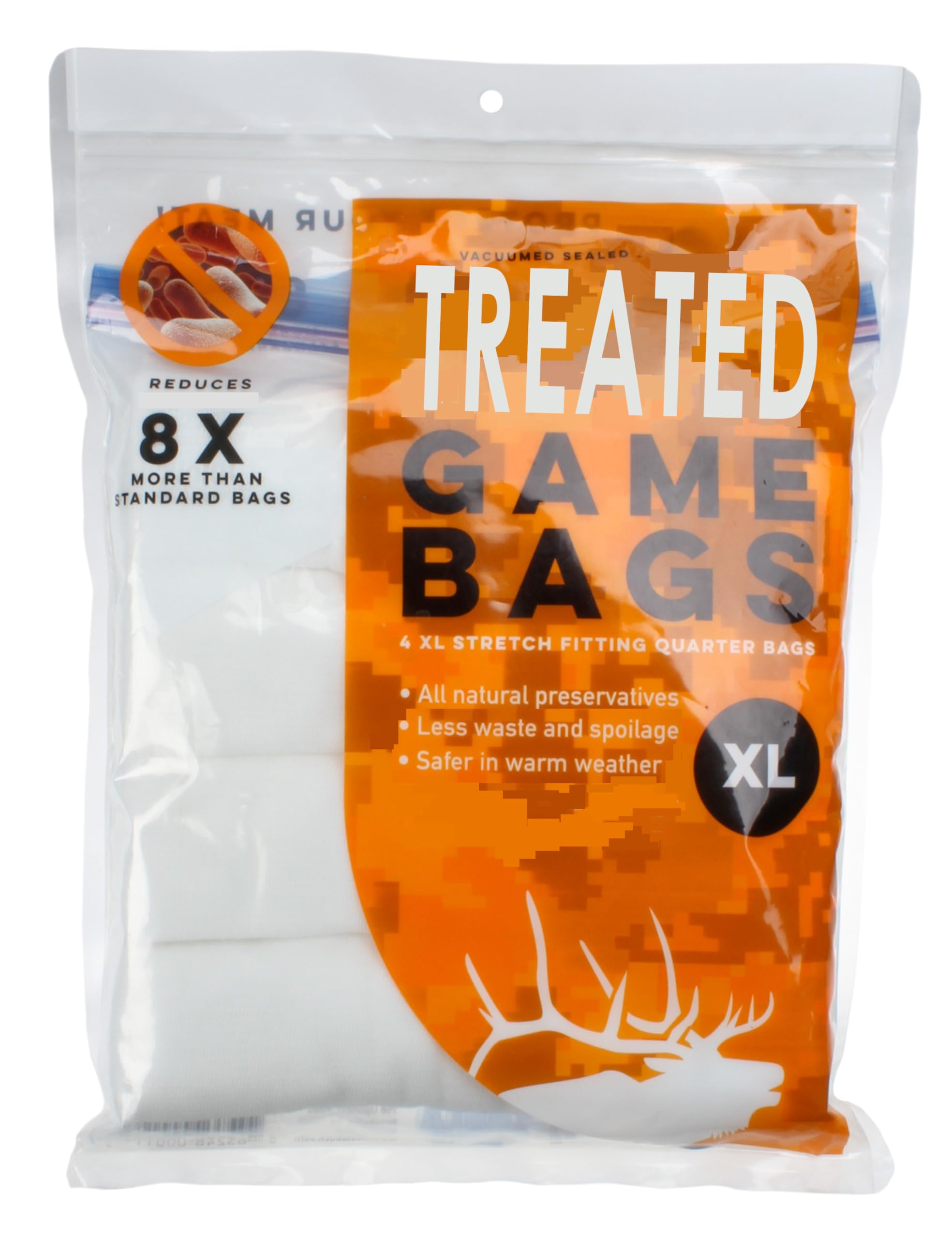 Koola Buck - Treated Elk Game Bags Hunting. Complete Your Hunting Gear And Equipment - Four 48'' Heavy Duty Elk Quarter Bags For