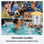 Citronella Candles Outdoor, 2Pack 17 Oz Large 3-Wick Soy Wax Candles, Up To 180-200 Hours Of Burning Time, Lemongrass Scent For