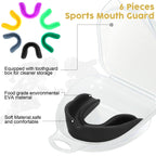 Bbto 6 Pieces Sports Mouth Guard For Kids, Athletic Mouthguard For Boxing Football Hockey Karate Basketball(Multiple Color, Clas