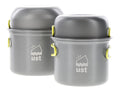 Ustduo Cook Kit With Lightweight, Compact, Bpa Free, Anodized Aluminum Construction For Camping, Hiking, Emergency And Picnics