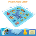 Growsland Splash Pad For Toddlers, Outdoor Sprinkler For Kids, 67'' Summer Water Toys Inflatable Wading Baby Pool Fun Gifts For