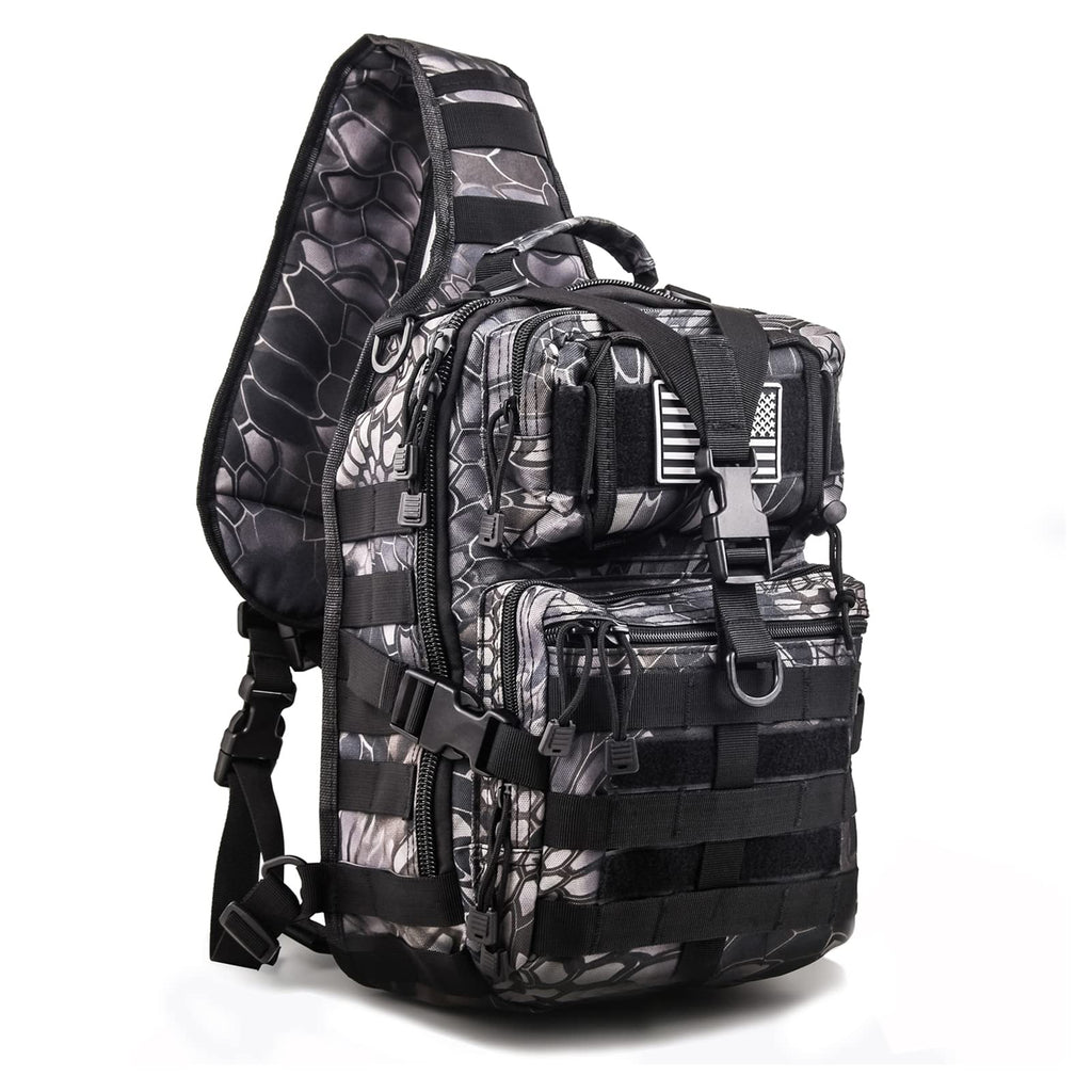 Hopopower Tactical Sling Bag Pack Military Assault Rucksack Shoulder Bag Backpack Chest Pack Handbag Waterproof For Travel Hikin