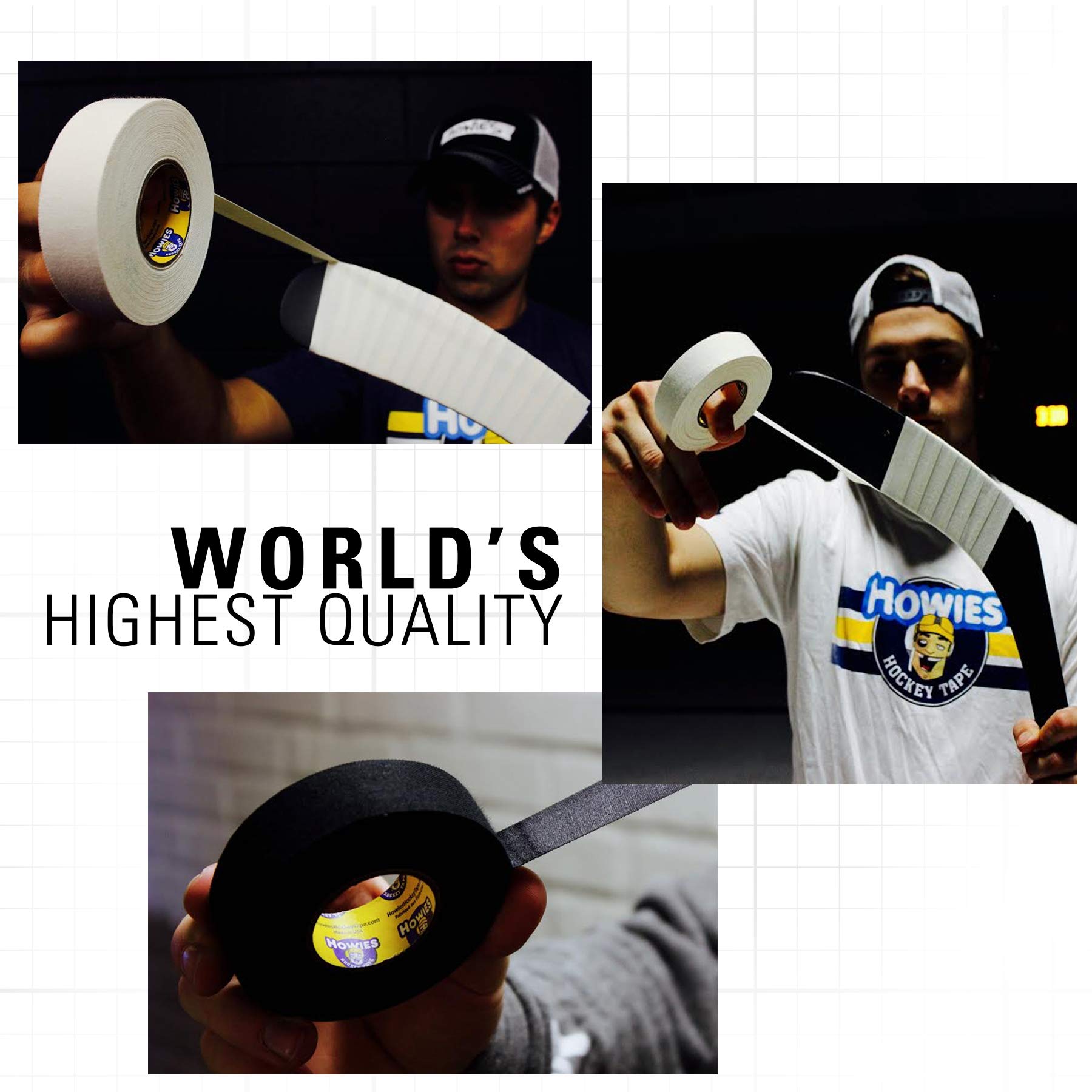 Howies Hockey Tape 5 Roll Pack Of White Hockey Stick Tape