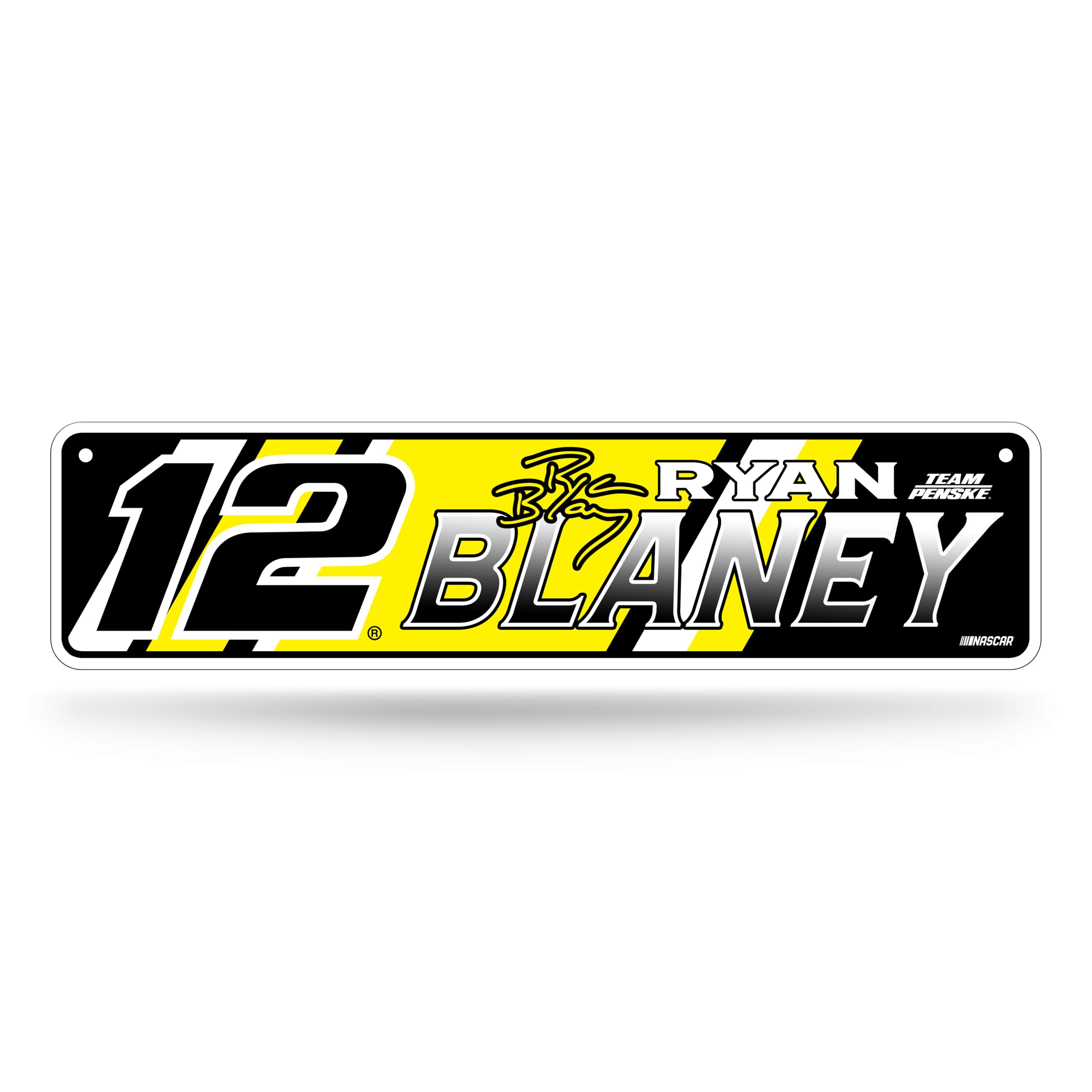 Rico Industries NASCAR Racing Ryan Blaney Home Decor Metal Street Sign 4 x 15 Home D  cor - Bedroom - Office - Man Cave
