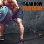 Yes4All 360 Swivel T-Bar Row Platform - Landmine Handle Attachment, Fits 1 Standard Bar And 2 Olympic Bar - Orange