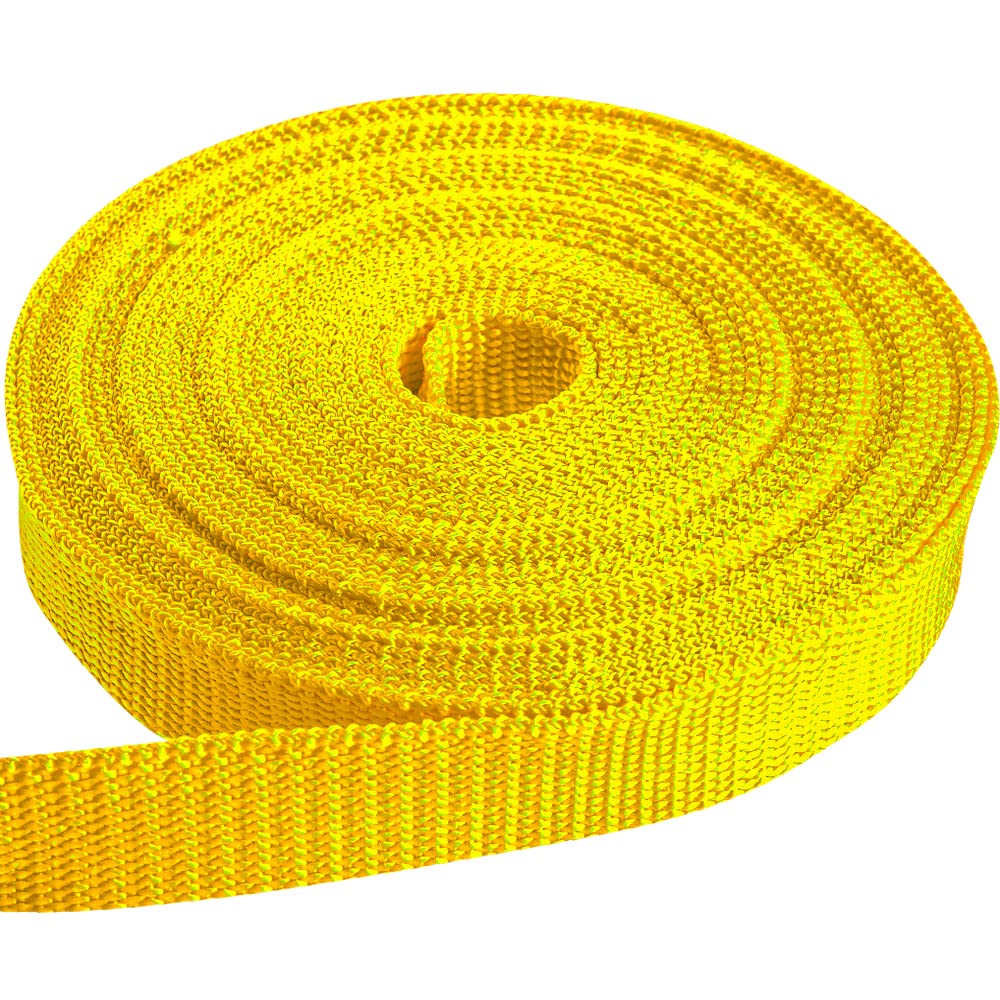 Teceum 1 Inch Webbing - Honey Yellow - 10 Yards - 1    Webbing For Climbing Outdoors Indoors Crafting Diy Nw