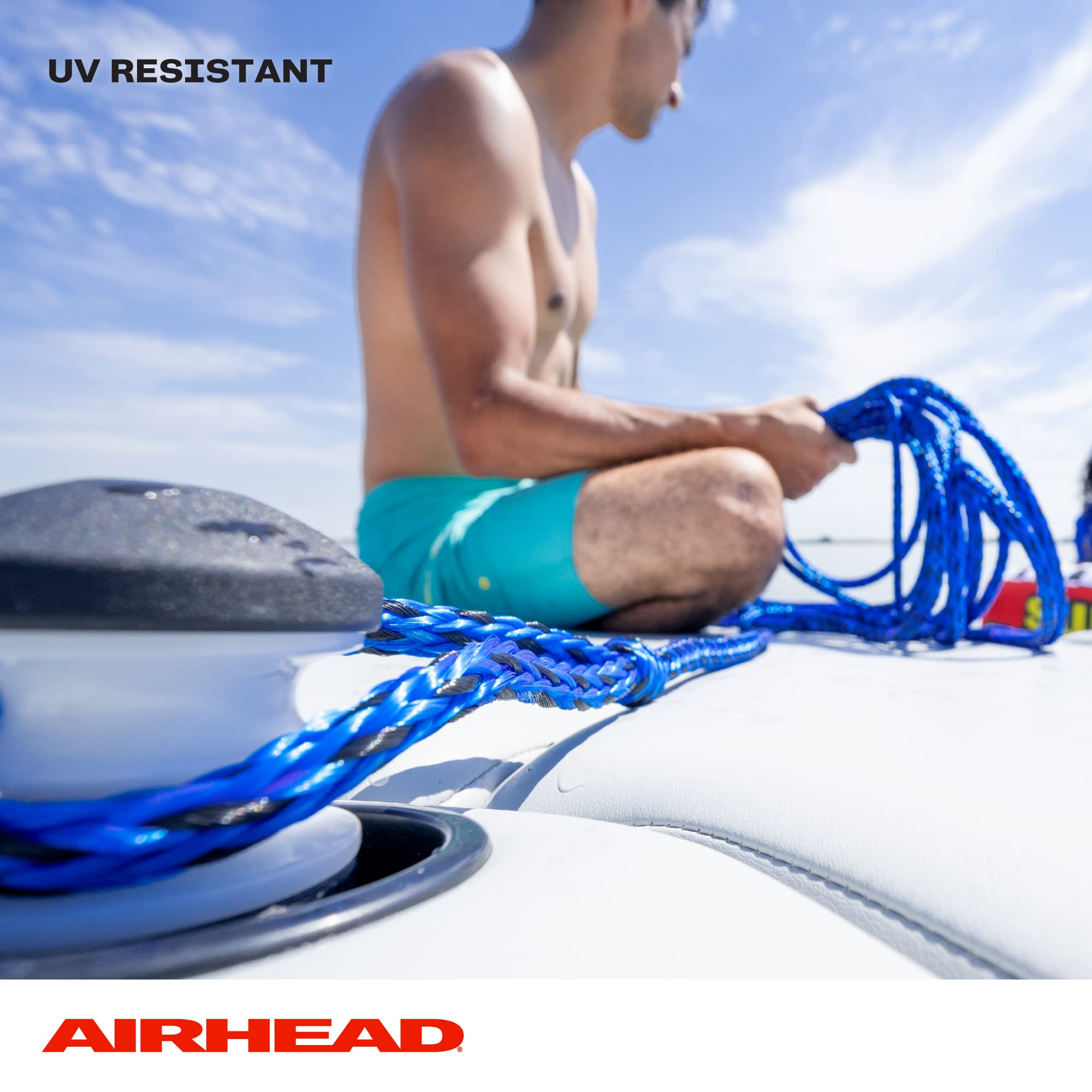 Airhead Tow Rope For 1-6 Rider Towable Tubes, 1 Section, 60-Feet