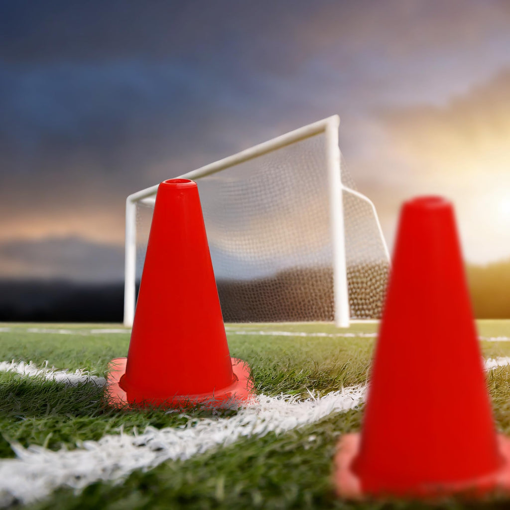 Versatyle Set Of 12 Flexible Heavy Duty Safety Cones 2In / 6In / 9In / 12In / 18In / 28In For Traffic Cones, Agility Soccer Trai