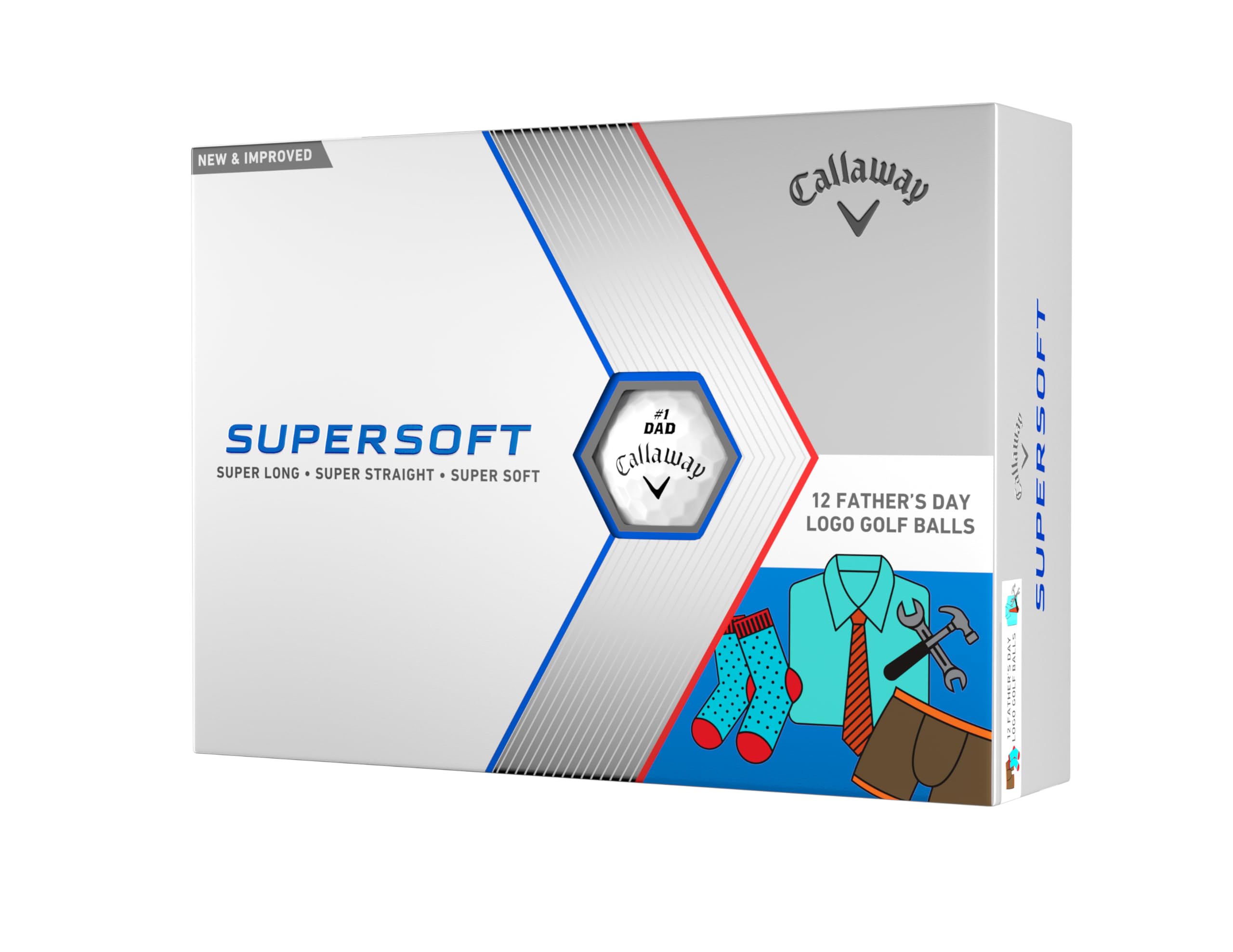 Callaway Golf Supersoft Golf Balls (2023 Version, Fathers Day)