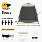 Alvantor Screen House Gazebo, 2-4 Person Pop Up Screen Tent, Instant Screen Room With Carry Bag, Outdoor Mosquito Tent Camping,