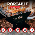 GasOne 15    Portable Charcoal Grill - Foldable BBQ Grill - Camping Grills for Backyard, Bonfire, Patio - Heavy-Duty Portable Fi