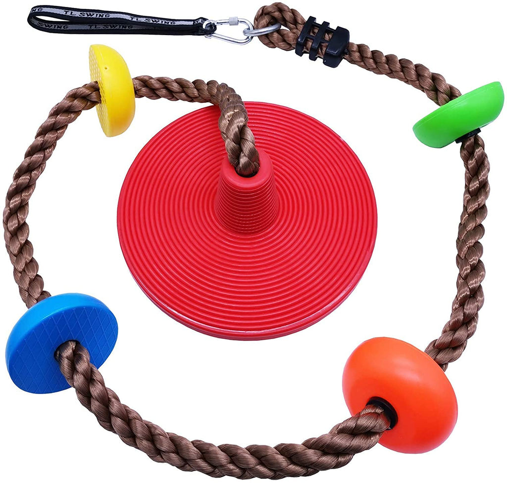 Xinlinke Tree Climbing Rope And Kids Disc Swing Seat Set Outdoor Backyard Playground Accessories