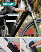 Gotrax 26 Electric Bike, Max Range 30Miles(Pedal-assist1) & 15.5/20Mph Power by 250/350W, 3 Riding Modes & Adjustable Seat, 7-Sp
