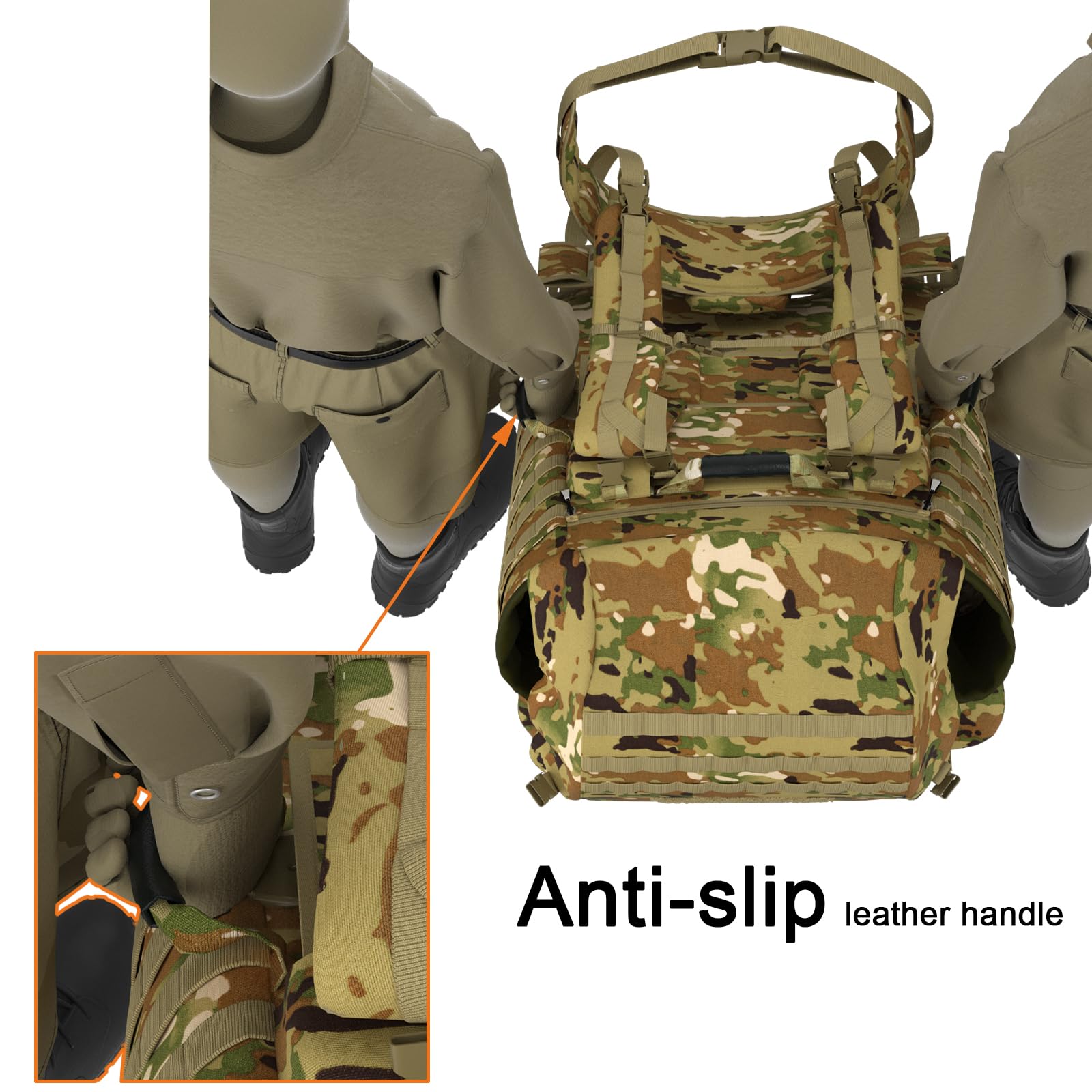 Mt Filbe 100L+ Modular Tactical Backpack System - Military Rucksack With External Abs Frame Multi-Mission Molle Gear For Trekkin