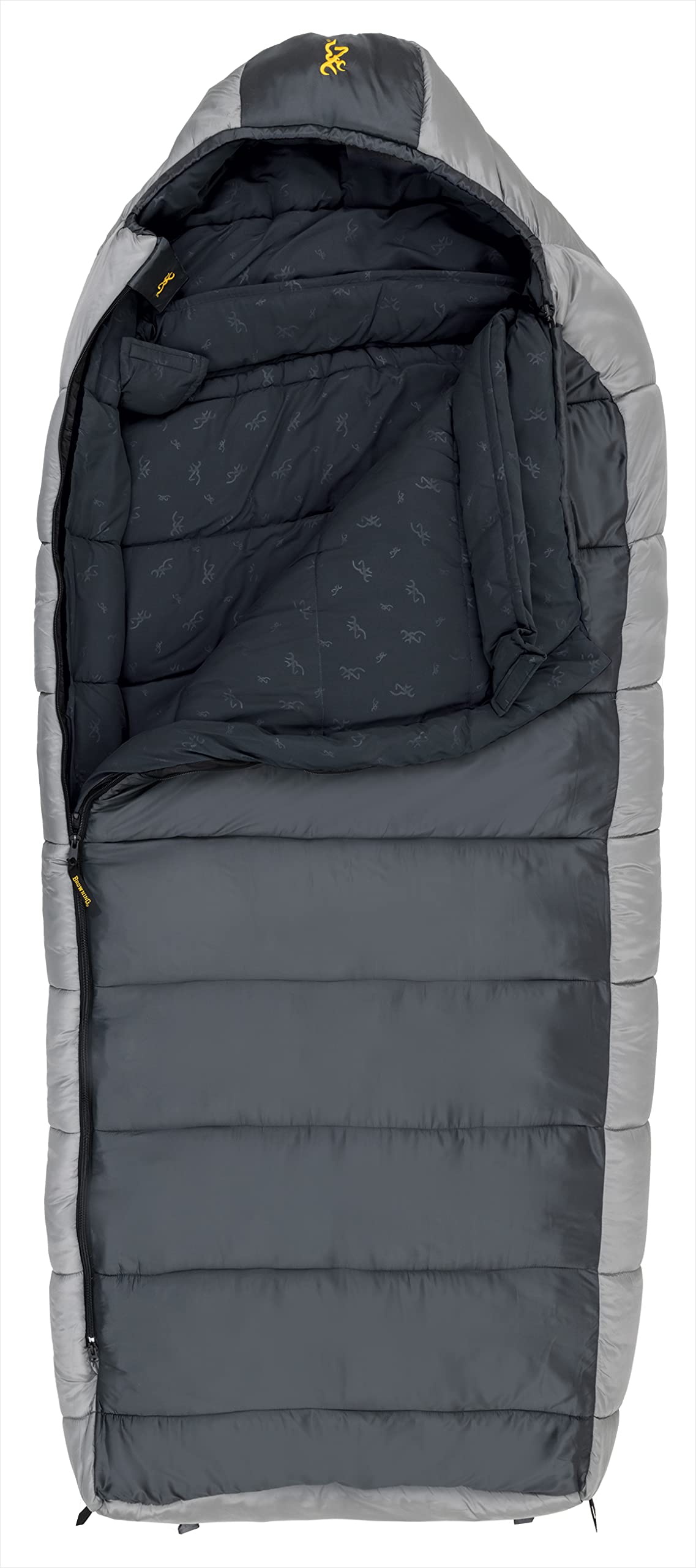 Browning Mckinley 0? Sleeping Bag - Oversize Insulated Hooded Rectangle Made With Ripstop Outer And Brushed Polyester Liner, Wit