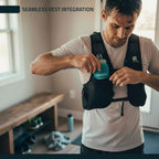 FITLY Soft Flask - 10 oz (300 ml) - Shrink As You Drink Pocket Soft Water Bottle for Hydration Pack/Running Vest - Folding Water
