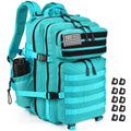 R.SASR Military Tactical Backpack 45L Large Tactical Backpack for Men, Hiking Rucksack With Bottle Holder (Blue)