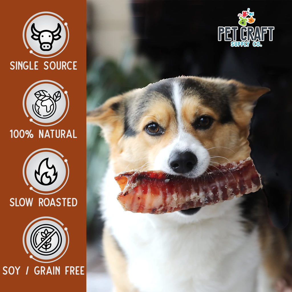 Pet Craft Supply All Natural Healthy Beef Trachea Bones Dog Chews Treats For Aggressive Chewers Long Lasting Rawhide Free Made I