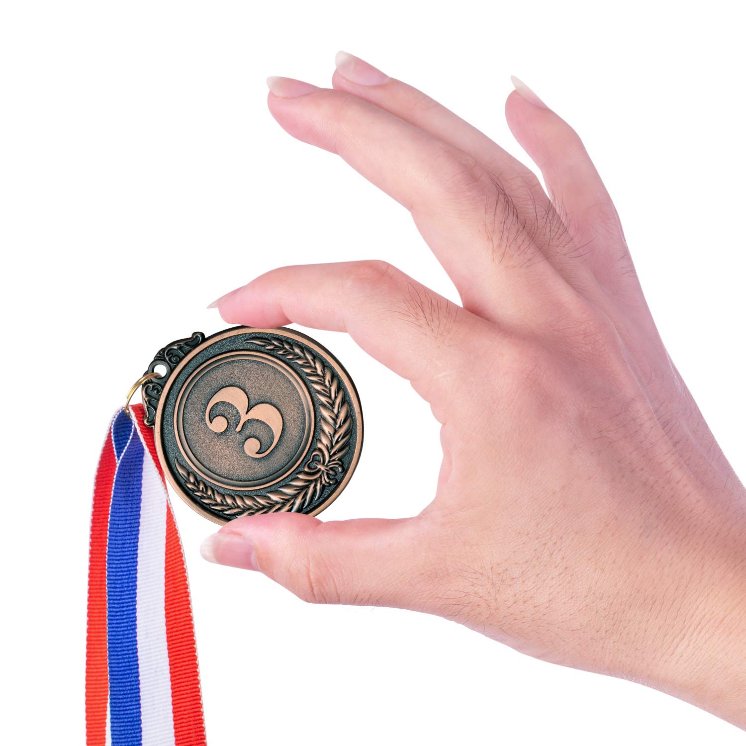 Favide 12 Pieces Gold Silver Bronze Award Medals-Winner Medals Gold Silver Bronze Prizes For Competitions, Party,Olympic Style,